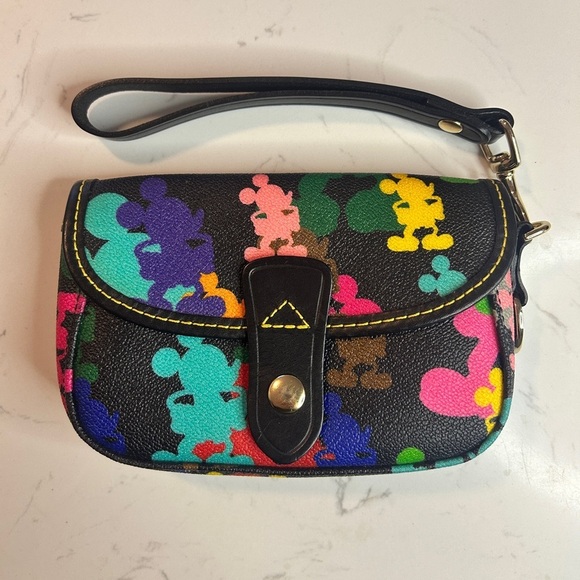 Dooney & Bourke Handbags - Disney Dooney & Bourke Multicolor Mickey Rare Wristlet – Like New